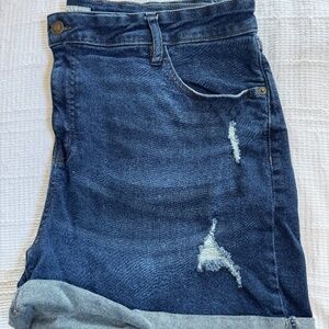 High Rise Denim Shorts
